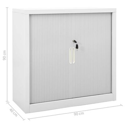 vidaXL Sliding Door Cabinet with Planter Box Grey 90x40x113 cm Steel