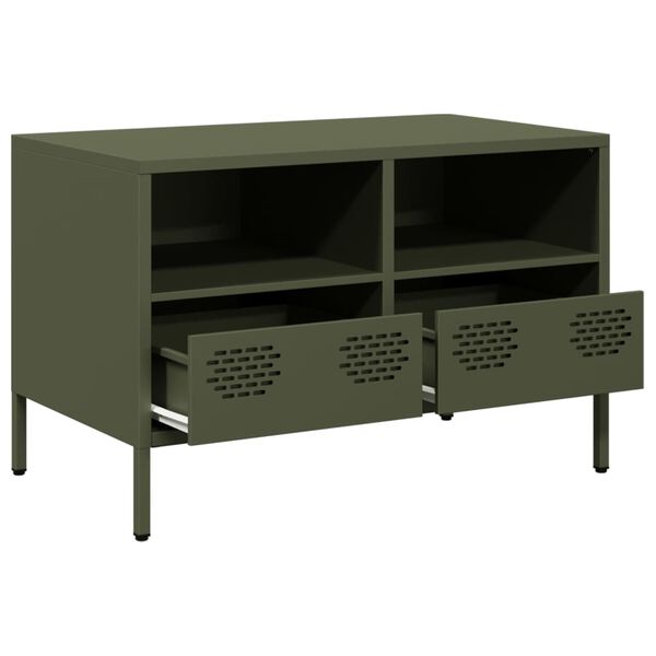 vidaXL TV Cabinet Olive Green 68x39x43.5 cm Cold-rolled Steel
