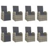 vidaXL 9 Piece Garden Dining Set Grey Poly Rattan&Solid Wood Acacia