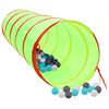 vidaXL Children Play Tunnel with 250 Balls Green 175 cm Polyester