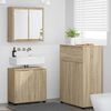 vidaXL Bathroom Furniture Set Manual 3 pcs Sonoma Oak Engineered Wood