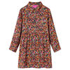 vidaXL Kids' Dress with Long Sleeves Multicolour 104