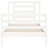 vidaXL Bed Frame without Mattress White 90x200 cm Solid Wood