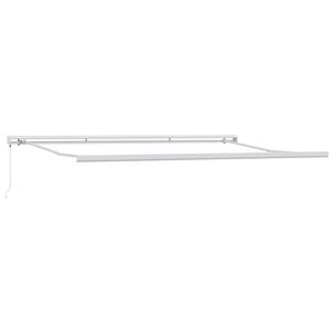 vidaXL Awning Frame Manual White 500 x 300 cm Aluminium