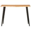 vidaXL Dining Tables Brown and Black 110 x 55 x 78 cm Solid Mango Wood