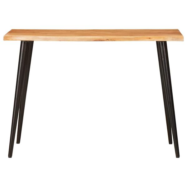 vidaXL Dining Tables Brown and Black 110 x 55 x 78 cm Solid Mango Wood