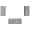 vidaXL TV Cabinet Set Wall-mounted 6 pcs Grey Sonoma Engineered Wood