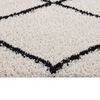 vidaXL Shaggy Rug High Pile Black and Cream 80x150 cm