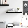 vidaXL Floating Wall Shelf High Gloss Black 60x23.5x3.8 cm MDF