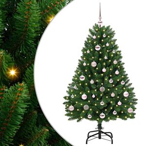 vidaXL Artificial Hinged Christmas Tree Green 120 cm PVC and Steel