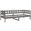 vidaXL Day Bed without Mattress Grey 90x200 cm Solid Wood Pine