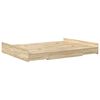 vidaXL Storage Bed Frame Sonoma Oak 135 x 190 cm Engineered Wood
