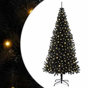 vidaXL Christmas Tree with 300 LEDs with Stand Black 180 cm PVC