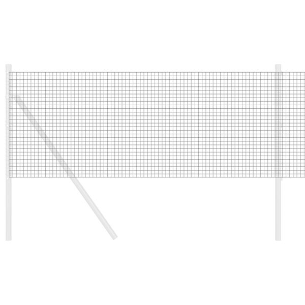 vidaXL Welded Wire Fence Grey 0.8 x 25 m Steel