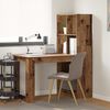 vidaXL Desk with Shelf Old Wood 122 x 67 x 145 cm Engineered Wood