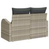vidaXL Garden Sofa Light Grey 124 x 62 x 69cm Poly Rattan