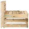 vidaXL Garden Pallet Middle Sofa Impregnated Pinewood
