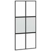 vidaXL Sliding Door with Hardware Set 102,5x205 cm Tempered Glass&Aluminium