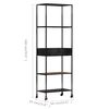 vidaXL Book Cabinet 60x35x180 cm Rough Mango Wood & Iron