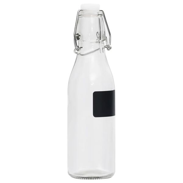 vidaXL Glass Bottles with Clip Closure 6 pcs Round 250 ml