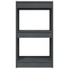 vidaXL Book Cabinet Grey 40x30x71.5 cm Solid Pinewood