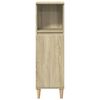 vidaXL 3 Piece Bathroom Furniture Set Sonoma Oak Engineered Wood