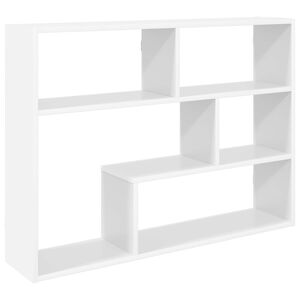 vidaXL Wall Shelf Wall-Mounted White 95 x 20 x 69.5 cm Engineered Wood