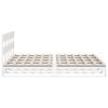 vidaXL Bed Frame without Mattress White 200x200 cm Solid Wood Pine