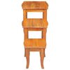 vidaXL Nesting Side Tables 3 pcs Natural Solid Mahogany Wood