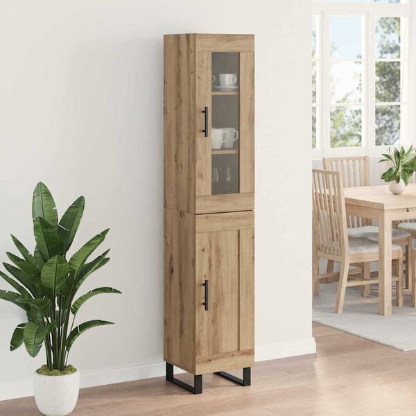 vidaXL Highboard Artisan Oak 34.5 x 34 x 180 cm Engineered Wood