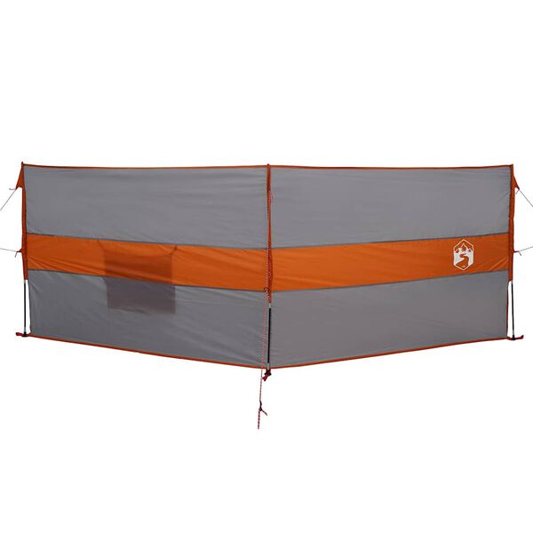 vidaXL Camping Windbreak Grey and Orange 344x120 cm Waterproof