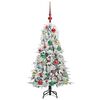 vidaXL Artificial Hinged Christmas Tree White 120 cm PE and PVC