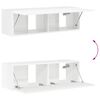 vidaXL TV Wall Cabinet Set Wall-mounted 6 pcs High Gloss White