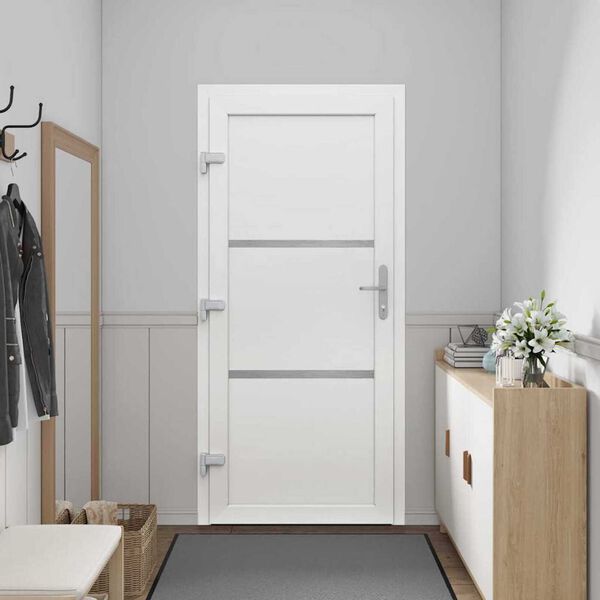 vidaXL Front Door White 98 x 208 cm PVC