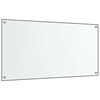vidaXL Kitchen Backsplashes 2 pcs Transparent 80x60 cm Tempered Glass