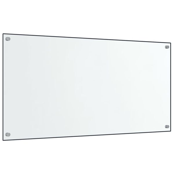 vidaXL Kitchen Backsplashes 2 pcs Transparent 80x60 cm Tempered Glass