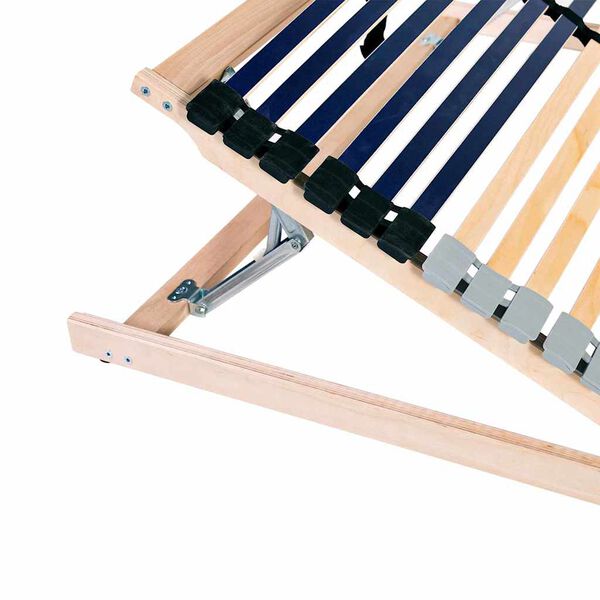 vidaXL Slatted Bed Base Brown 140 x 190 cm Solid Beech Wood