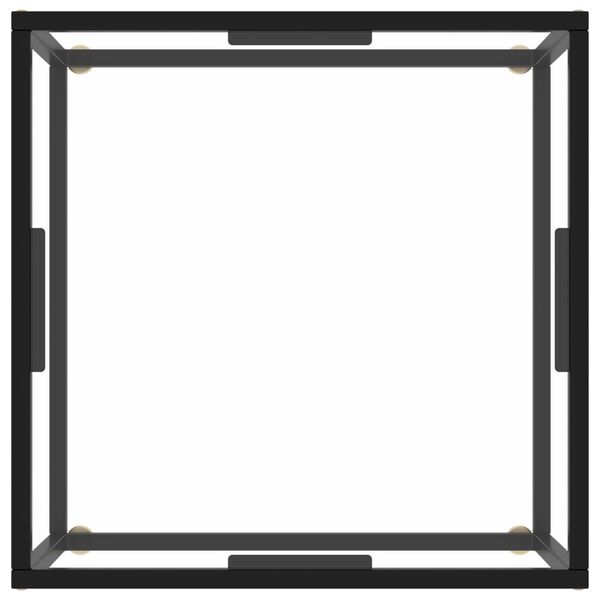 vidaXL Coffee Table Black with Tempered Glass 60x60x35 cm