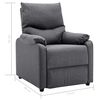 vidaXL Recliner Chair Dark Grey Fabric