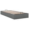 vidaXL Ottoman Bed Frame without Mattress Dark Grey Single Fabric