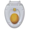 vidaXL Toilet Seats with Soft Close Lids 2pcs Plastic White and Yellow