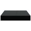 vidaXL Floating Wall Shelves 4 pcs High Gloss Black 23x23.5x3.8 cm MDF