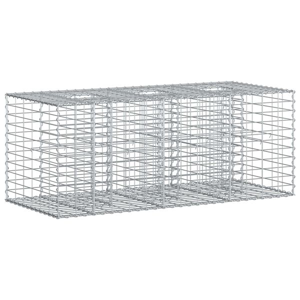 vidaXL Gabion Raised Bed Silver 140 x 60 x 55 cm Galvanised Steel