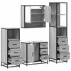 vidaXL 4&nbsp;Piece Bathroom Furniture Set&nbsp;Grey Sonoma Engineered Wood