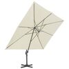 vidaXL Cantilever Garden Parasol with Aluminium Pole 400x300 cm Sand