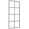 vidaXL Sliding Door with Hardware Set Black 90x205 cm ESG Glass