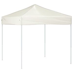 vidaXL Folding Party Tent Cream 2x2 m