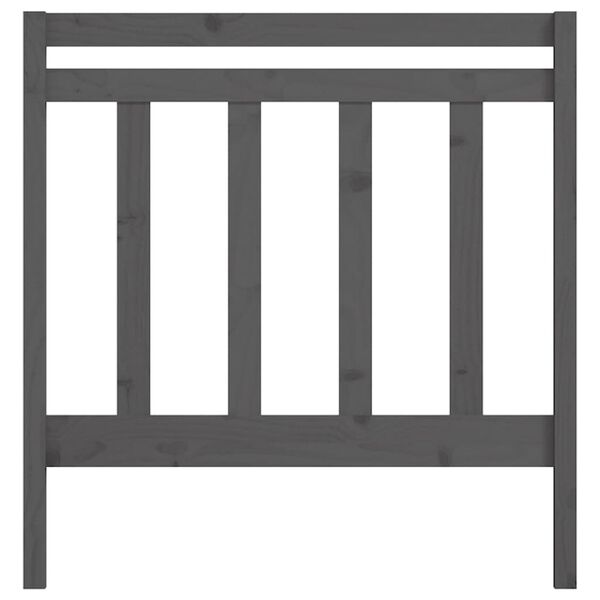 vidaXL Bed Headboard Grey 81x4x100 cm Solid Wood Pine