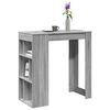 vidaXL Bar Table with Racks Grey Sonoma 102x50x103.5 cm Engineered Wood