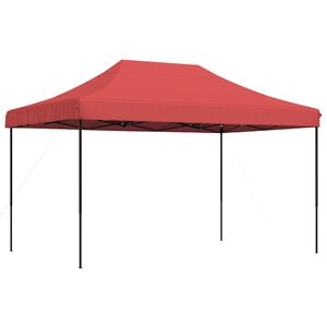 vidaXL Party Tent Burgundy with Black Frame Oxford Fabric